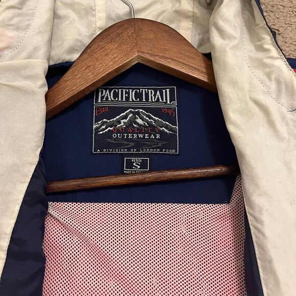 Vtg 1990s Pacific Trail - Full Zip Red Hooded Coat Mens S London Fog - Picture 7 of 8